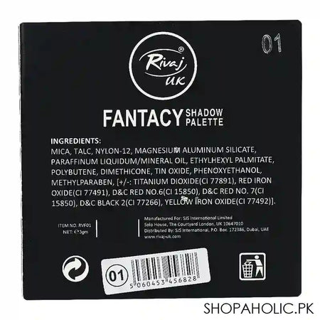 Rivaj UK 9 In 1 Fantasy Eyeshadow Palette, Highly pigmented, Velvety texture, 01 - Image 4
