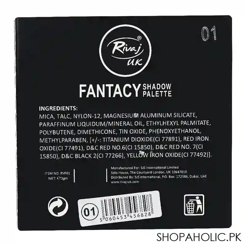 Rivaj UK 9 In 1 Fantasy Eyeshadow Palette, Highly pigmented, Velvety texture, 01 - Image 4