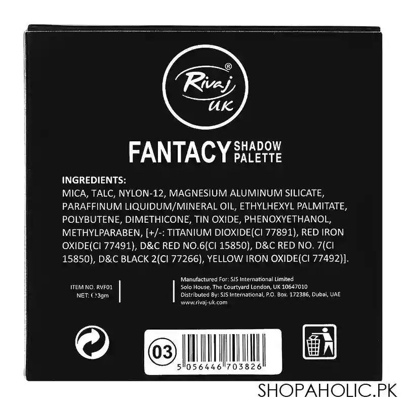 Rivaj UK 9 In 1 Fantasy Eyeshadow Palette, Highly pigmented, Velvety texture, 03 - Image 3