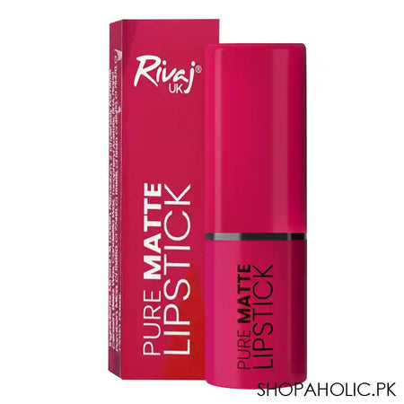 Rivaj UK Pure Matte Lipstick, Non-Drying Formula, 01 - Image 2