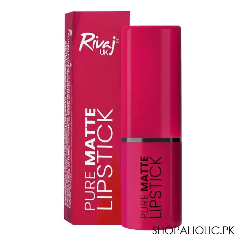 Rivaj UK Pure Matte Lipstick, Non-Drying Formula, 07 - Image 5