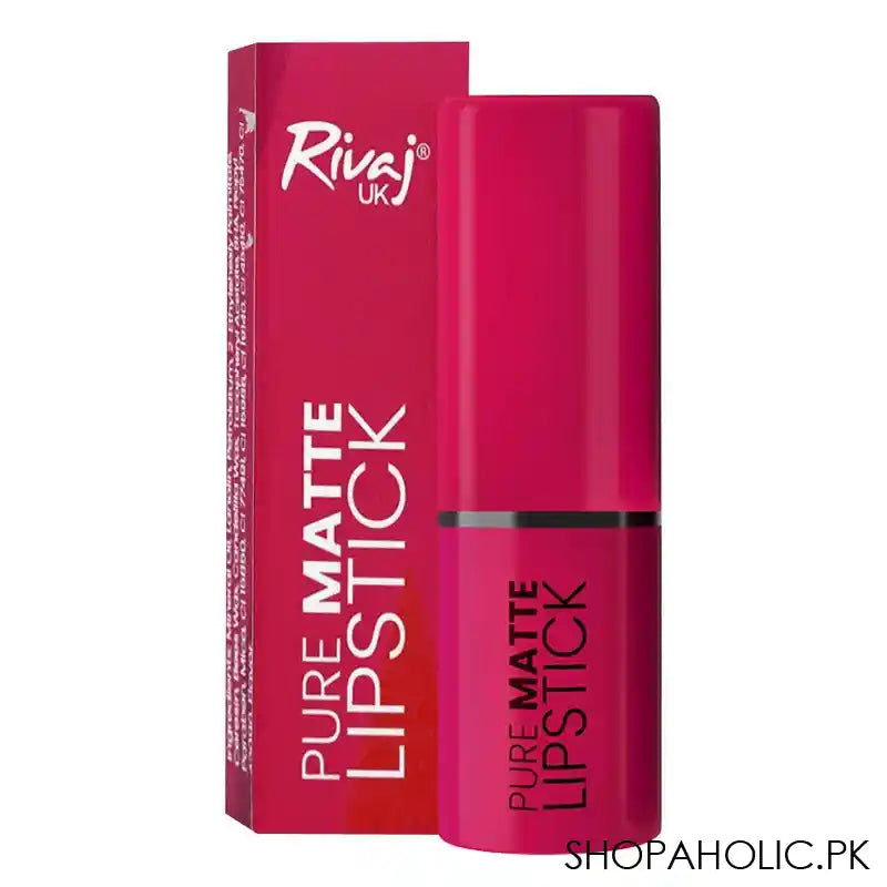 Rivaj UK Pure Matte Lipstick, Non-Drying Formula, 14 - Image 4