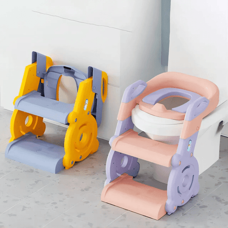 Ladder Potty Training Seat Commode Cover With Step Stool