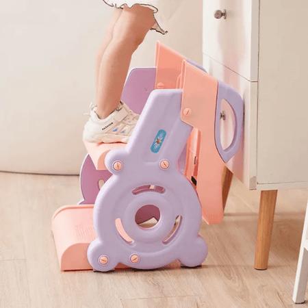 Ladder Potty Training Seat Commode Cover With Step Stool