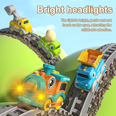 18 pcs kids dinosaur ball blowing train track set