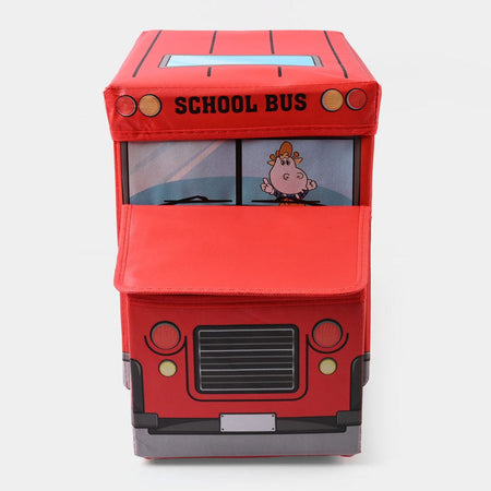 Bus Shape Storage Box (Red) – School Van