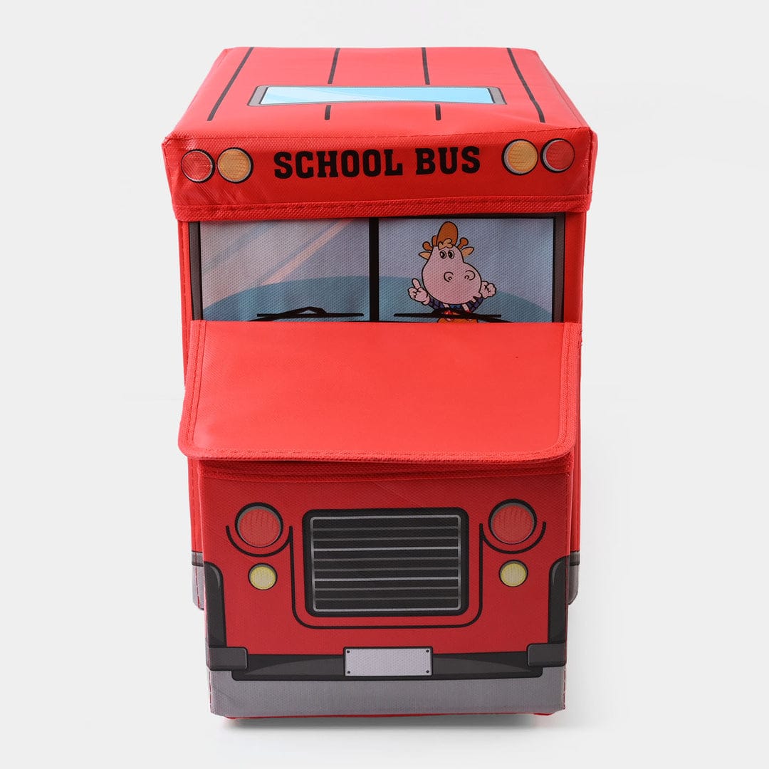 Bus Shape Storage Box (Red) – School Van