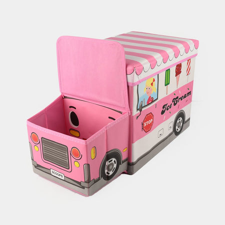 Bus Shape Storage Box (Pink) – School Van