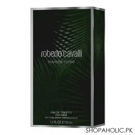 roberto cavalli paradise found eau de toilette, for men, 50ml image2