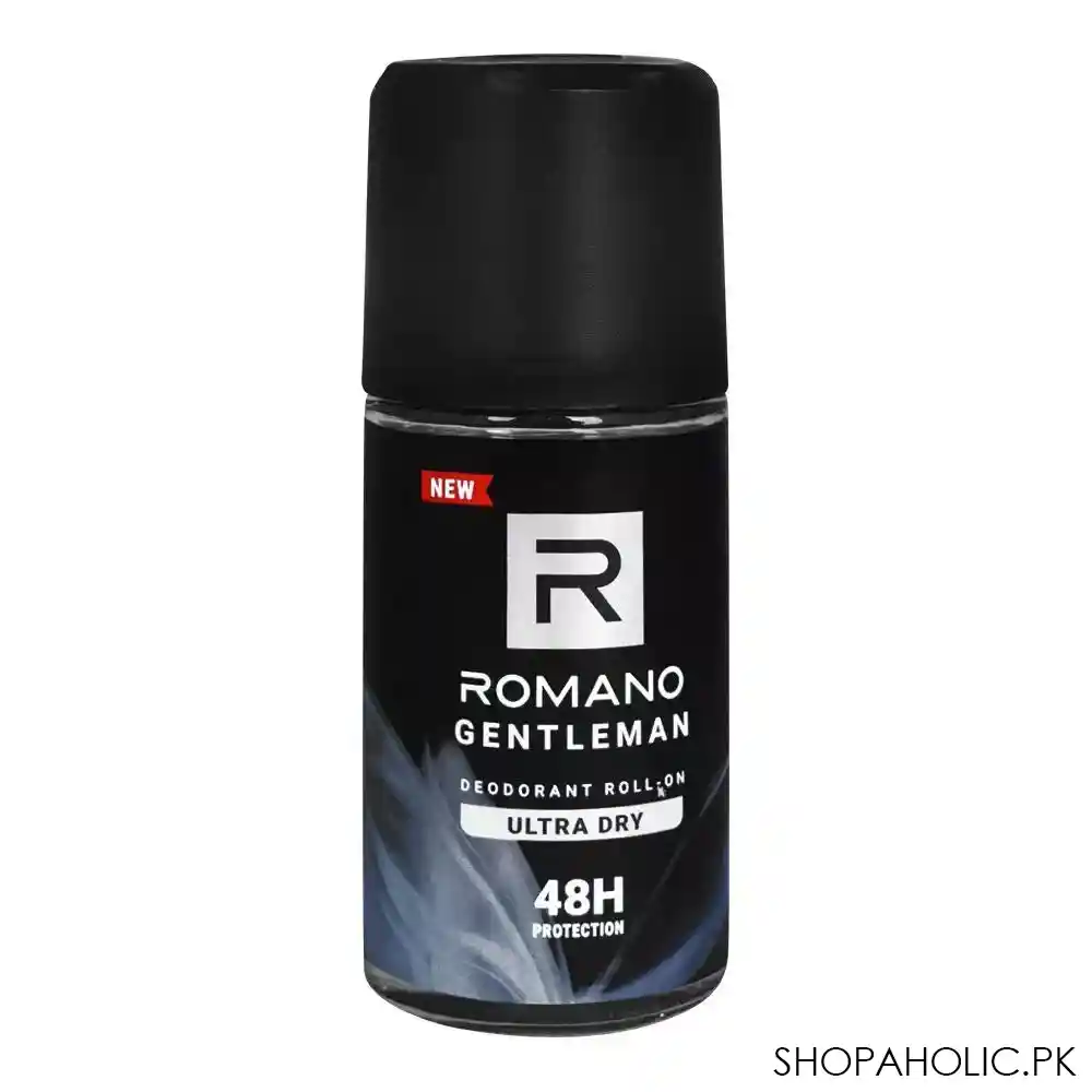 romano gentleman ultra dry 48h deodorant roll on, for men, 50ml main image