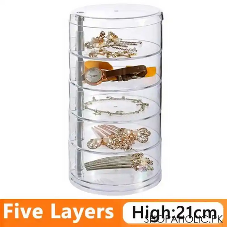 rotatable jewelry storage box with lid organizer image9