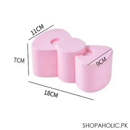 rotatable multi layer bow shaped jewelry storage box image2