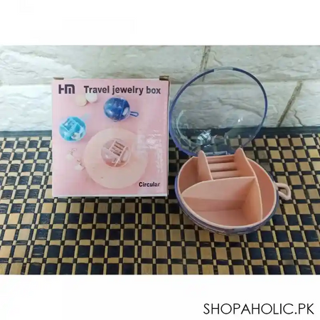 round jewelry boxes organizer display earrings ring storage box image2