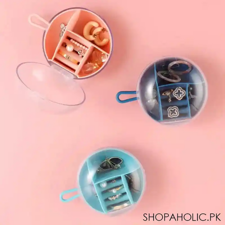 round jewelry boxes organizer display earrings ring storage box main image