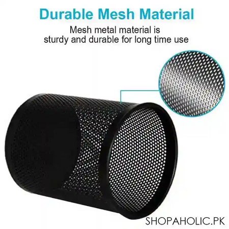 round metallic pen and pencil holder stationary organizer   small image3