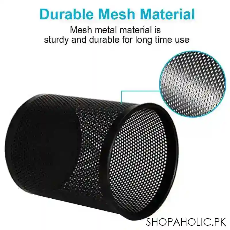 round metallic pen and pencil holder stationary organizer   small image3