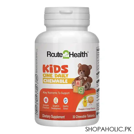 Route Health Kids One Daily Chewable Tablets, Dietary Supplement, Pineapple & Orange Flavor, 30-Pack - Main Image