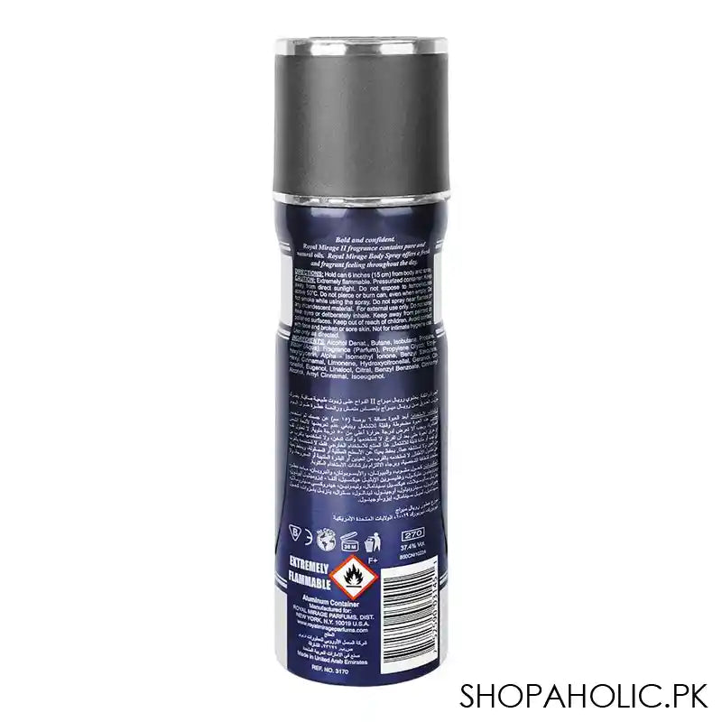 Royal Mirage II Refreshing Perfumed Body Spray, For Men & Women, 200ml - Image 3