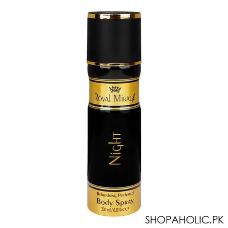 Royal Mirage Night Refreshing Perfumed Body Spray, For Men & Women, 200ml - Main Image