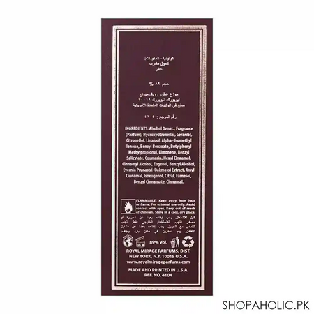 royal mirage original eau de cologne, fragrance for men, 120ml image3