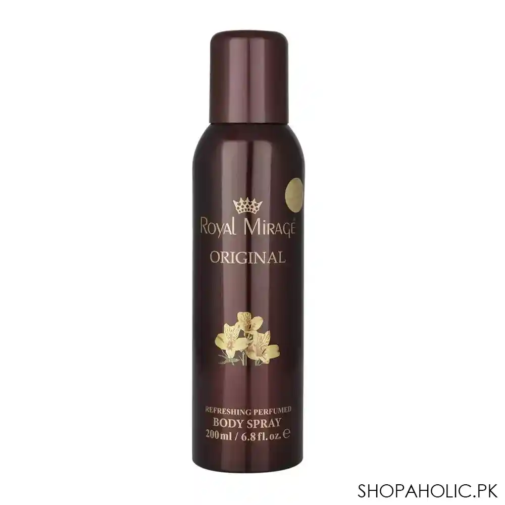 royal mirage original refreshing perfumed body spray, for men, 200ml main image