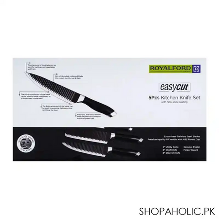 royalford non stick coating knife set, 5's rf10461 image4