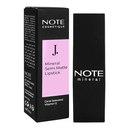 J. Note Mineral Semi Matte Lipstick, 01 Intense Nude, Paraben Free - Image 2
