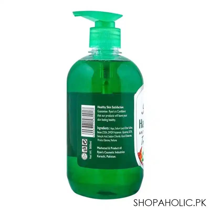 ryan's green apple hand wash, 500ml image3