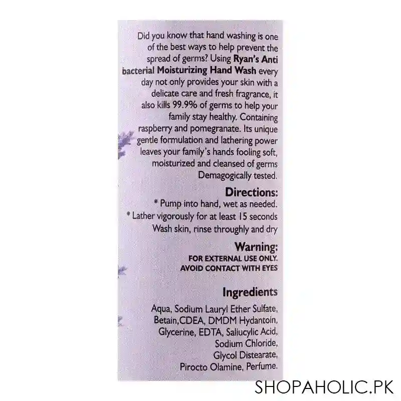 ryan's lavender hand wash, 500ml image3