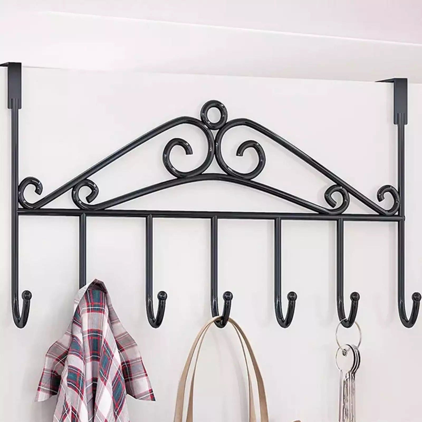 Over-The-Door Metal Hanging Hook Rack image 2