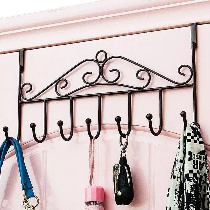 Over-The-Door Metal Hanging Hook Rack image 3