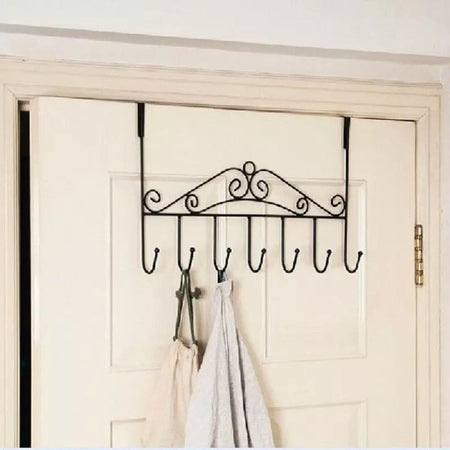 Over-The-Door Metal Hanging Hook Rack image 4