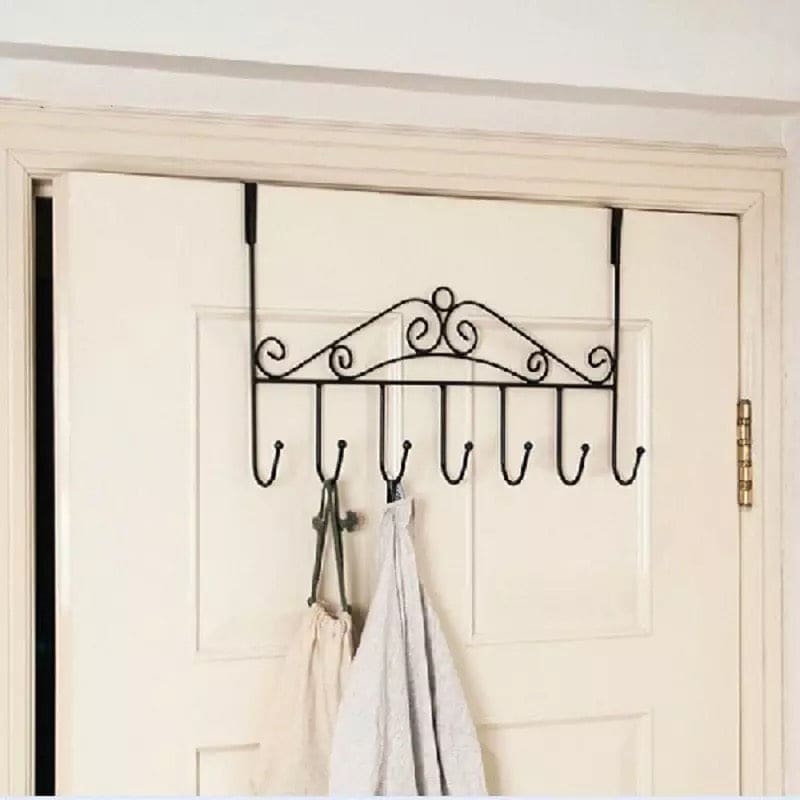 Over-The-Door Metal Hanging Hook Rack image 4