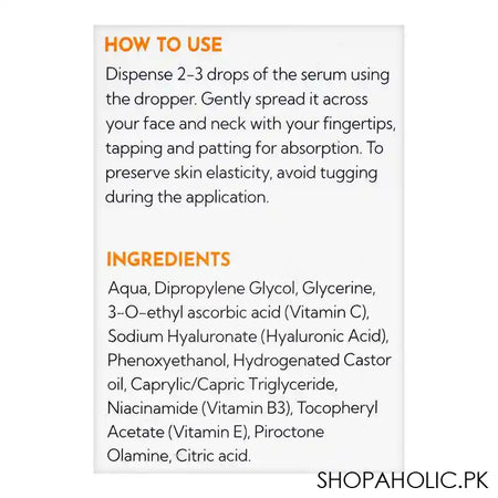 Saeed Ghani Brightening & Anti-Aging Vitamin C Super Serum, Infused With Niacinamide, 30ml Image 4