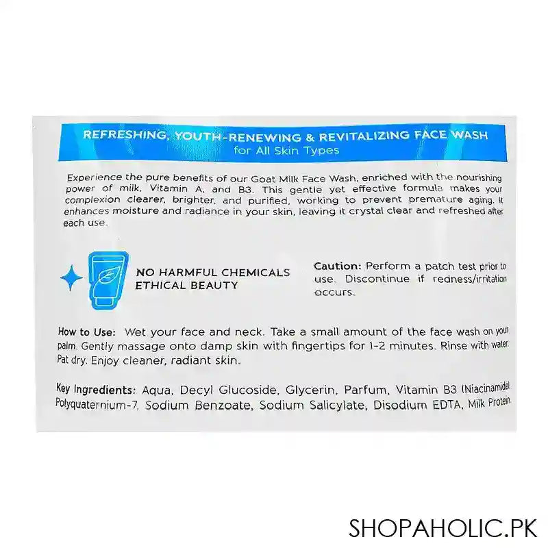 Saeed Ghani Hydrating & Anti-Aging Goat Milk Face Wash - Image 2
