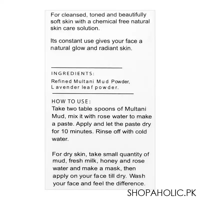 Saeed Ghani Multani Mud+Lavender Powder, 100g - Image 2
