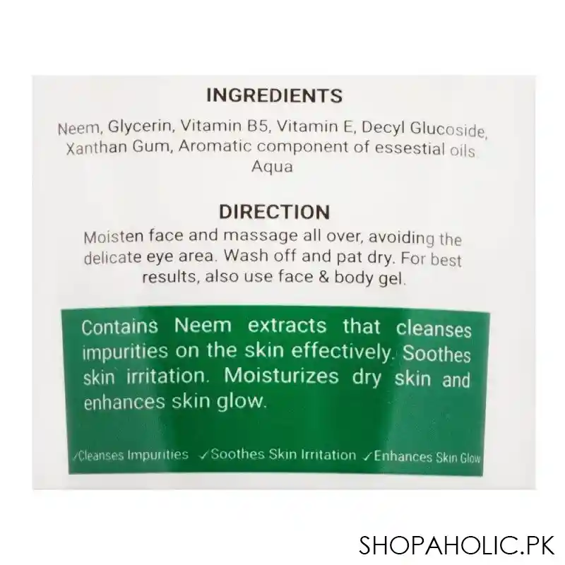 saeed ghani neem purifying face wash, 60ml image3