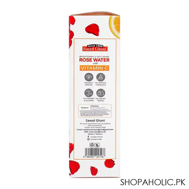 Saeed Ghani Vitamin C + Rose Water, 120ml - Image 2