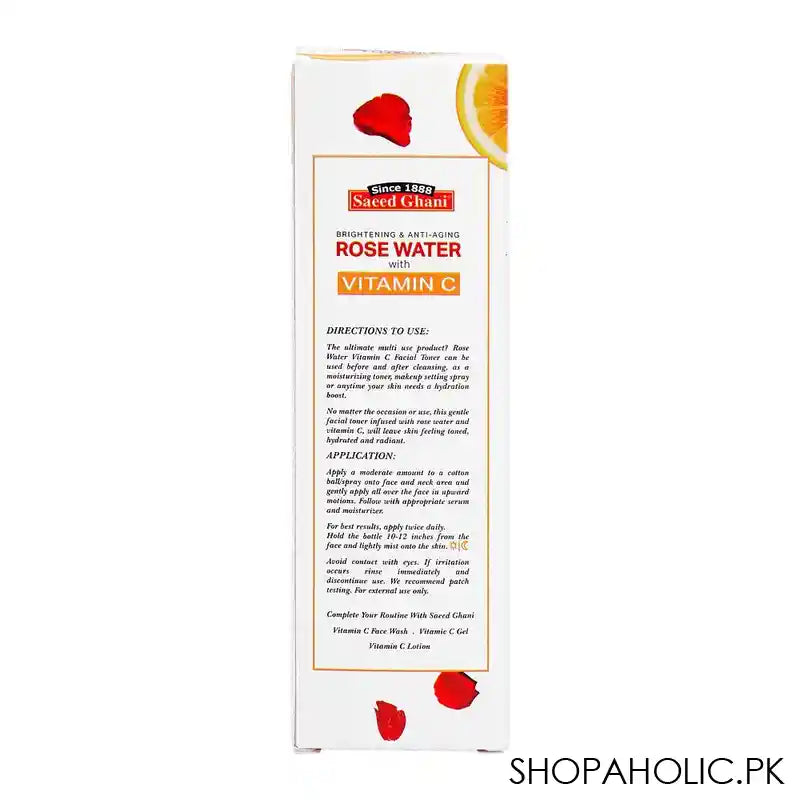 Saeed Ghani Vitamin C + Rose Water, 120ml - Image 4