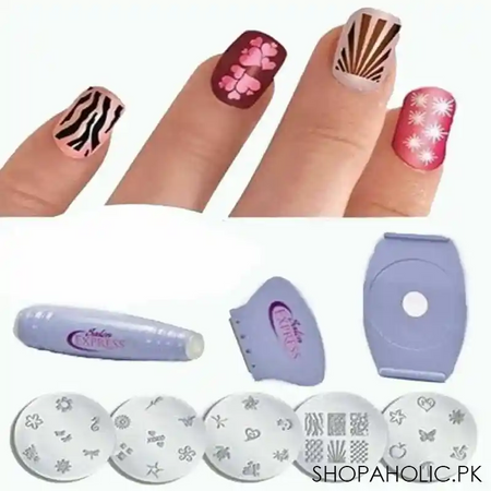 saloon express nail art stamping kit image2