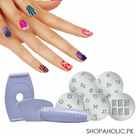 saloon express nail art stamping kit image3