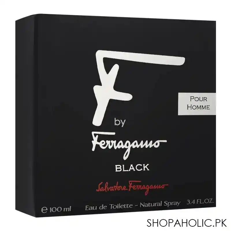 salvatore ferragamo f by ferragamo black eau de toilette, fragrance for men, 100ml image2