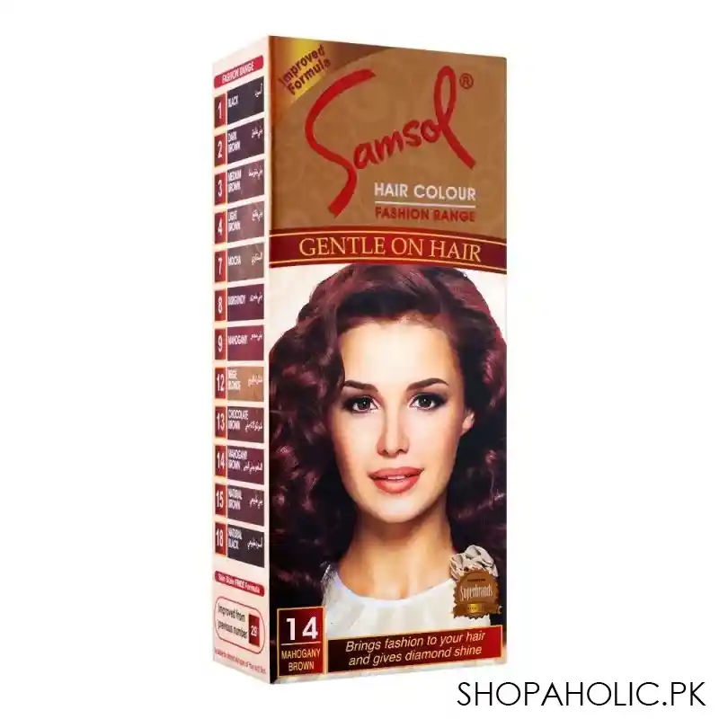 samsol fashion range hair colour, 14 mahogany brown main image