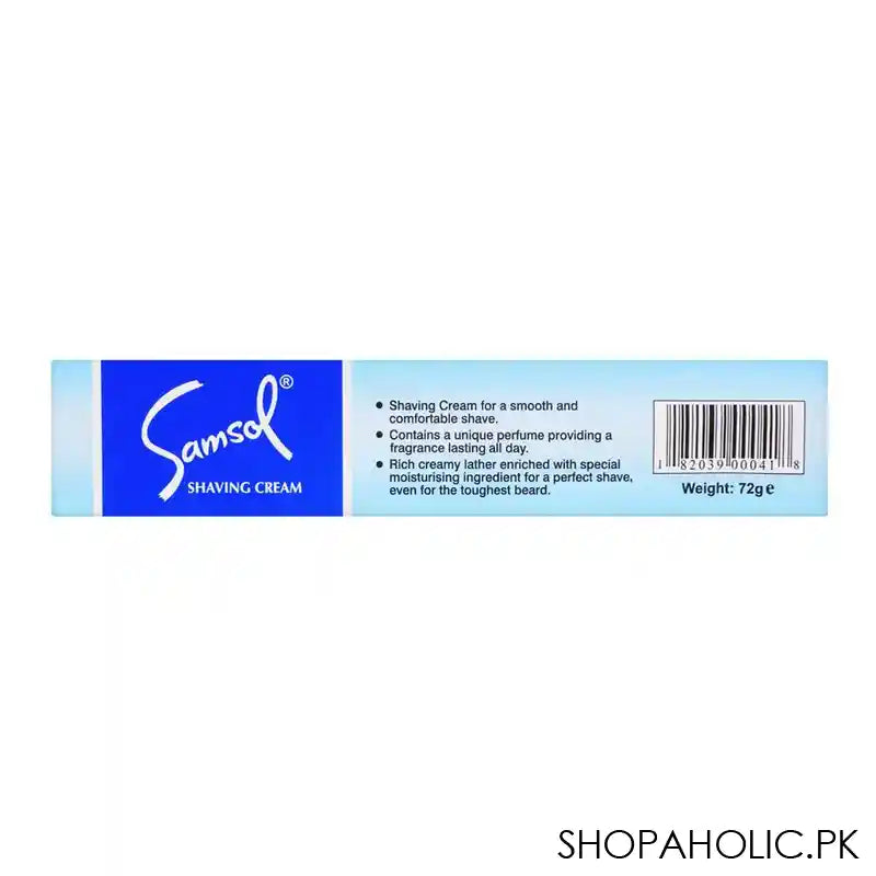 Samsol Moisturizing Perfumed Lather Shaving Cream, 72g - Image 5