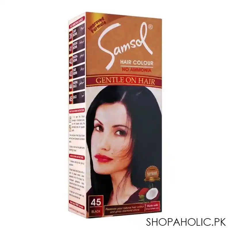 samsol no ammonia hair colour, 45 black main image