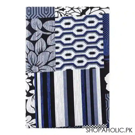 Sanaullah Fantasy Double Cotton Bed Sheet, Blue - Image 3