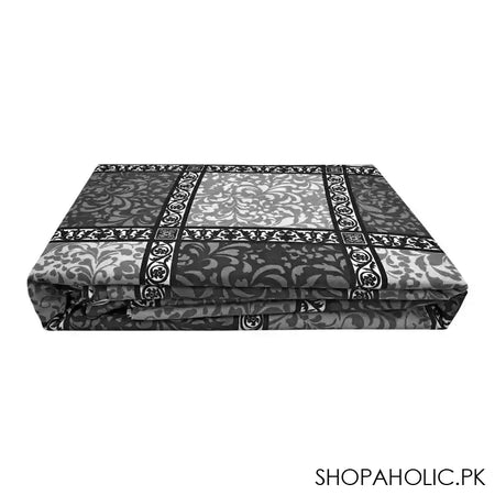 Sanaullah Fantasy Double Cotton Bed Sheet, Grey - Main Image