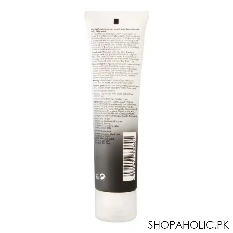 sanctuary spa cleanse warming detox charcoal face wash, normal/combination skin, 100ml image2