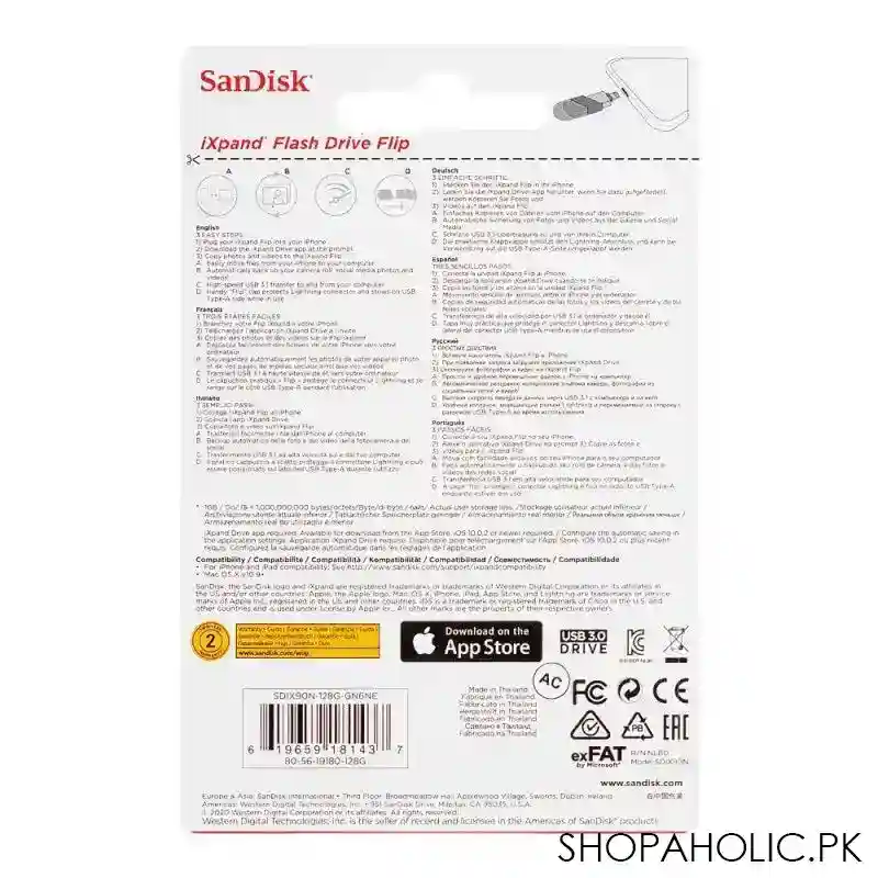 sandisk ixpand flash drive flip, 128gb image5