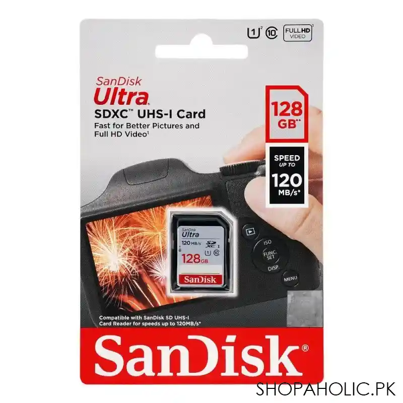 sandisk ultra 128gb sdxc uhs 1 card, 120mb/s image2